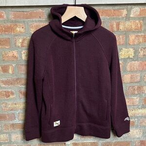 Tracksmith Women's Maroon Zip Hoodie